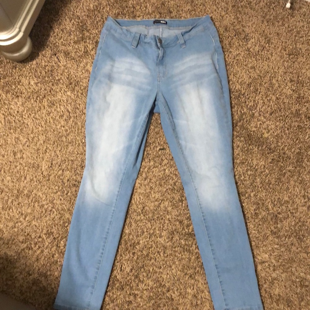 Blue washed jeans
